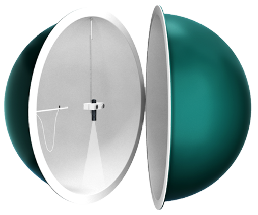 Light sphere Light sphere used to measure lumens
