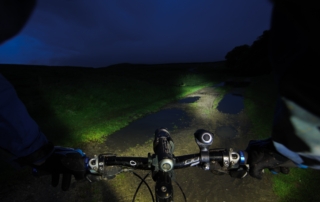 Mountainbike with powerful light Mountainbike with mounted Suprabeam lights