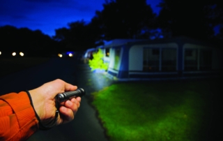 Q2_camping Suprabeam Q2 flashlight lighting up camping site