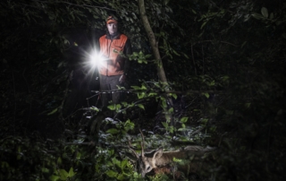 Schweiss_dog_handler_6 Professional schweiss dog handler using Suprabeam headlamp and flashlight
