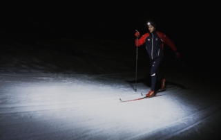 professional cross country skiier 3 Professional cross country skiier with V4pro rechargeable headlamp
