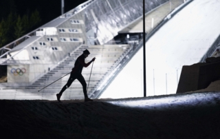 professional cross country skiier Professional cross country skiier on Holmenkollen