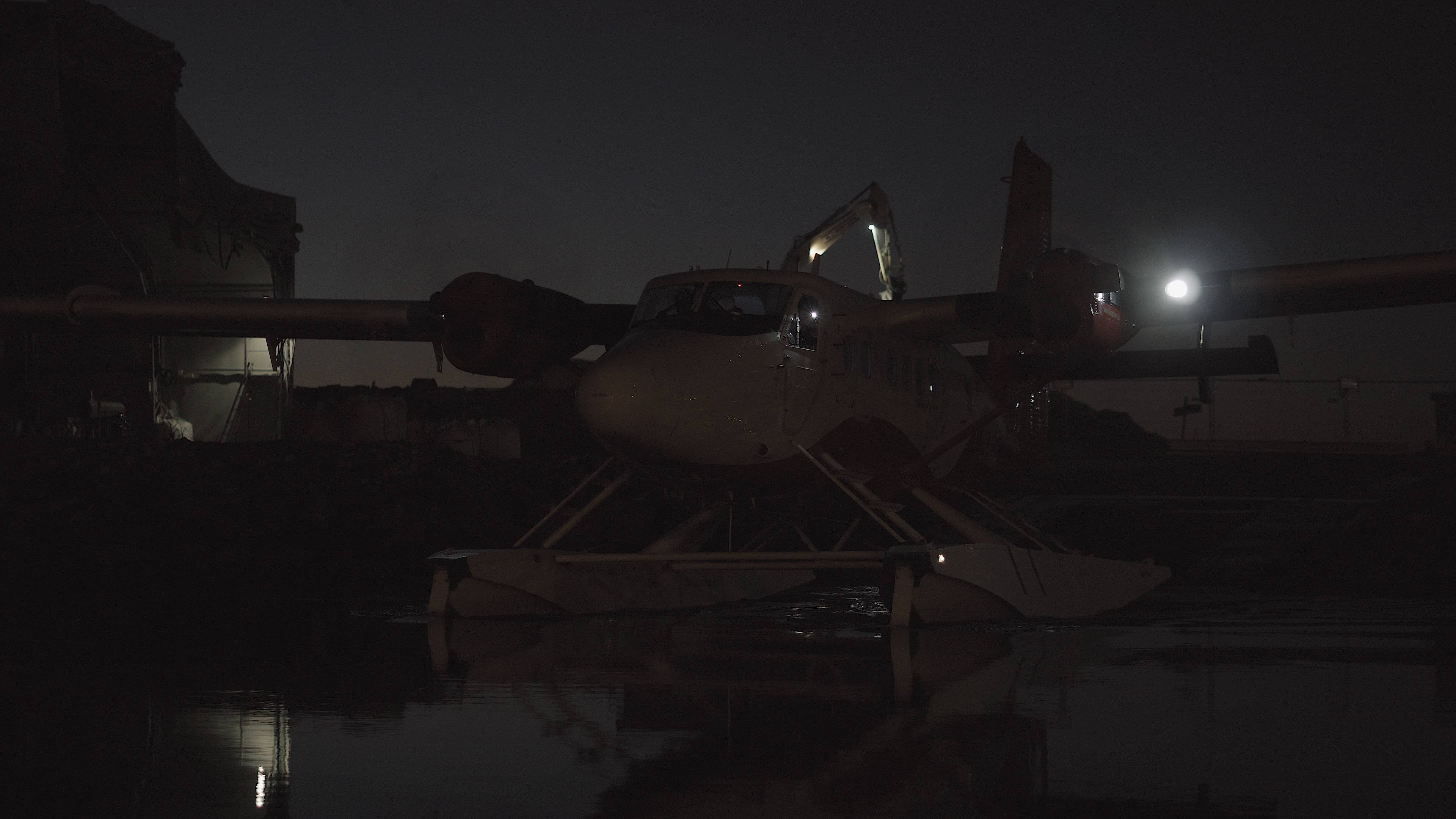seaplane mechanic 7 Flight mechanic inspecting seaplane before take off using the V3pro rechargeable headlamp