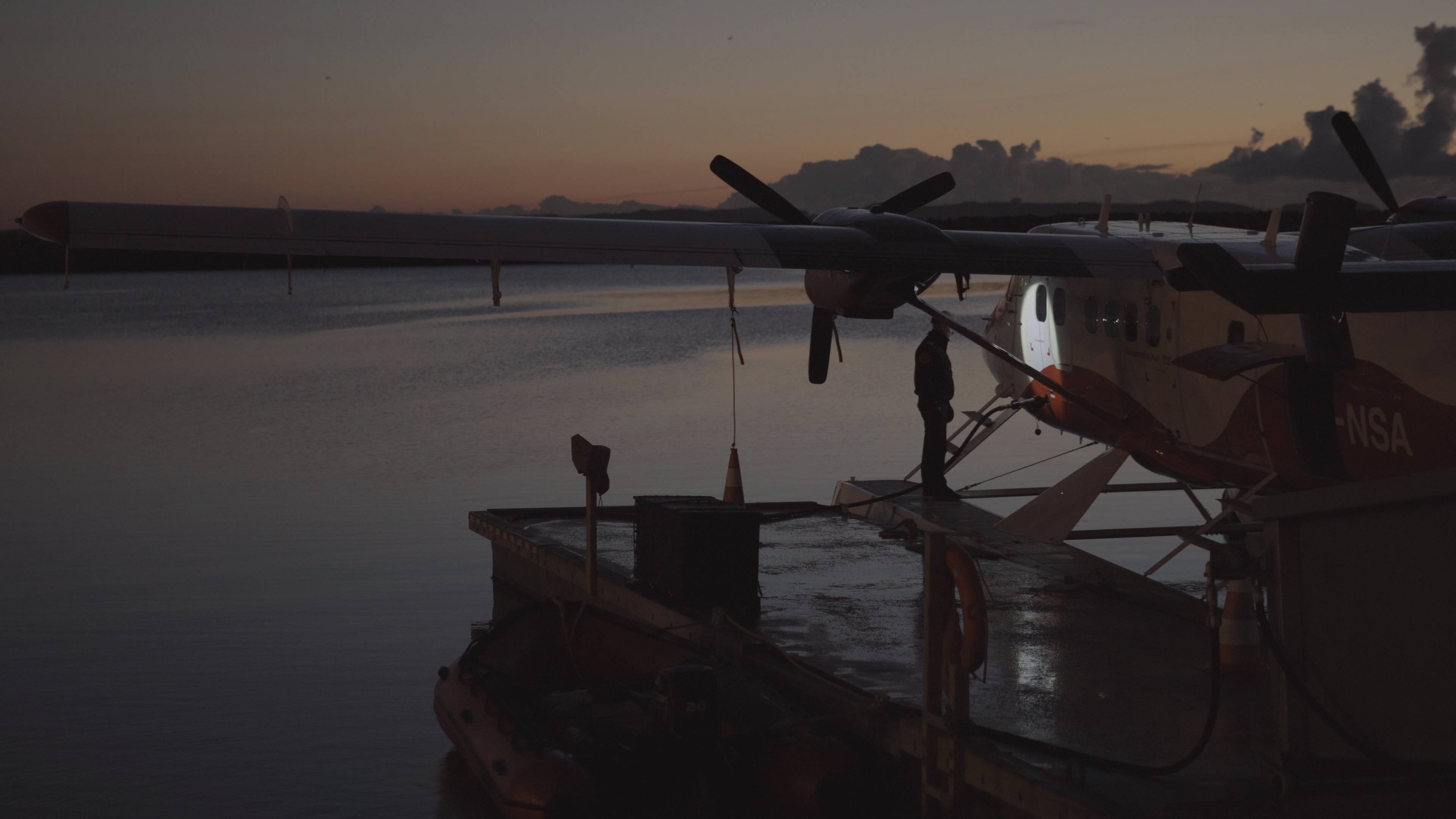 seaplane mechanic 5 Flight mechanic inspecting seaplane before take off using the V3pro rechargeable headlamp